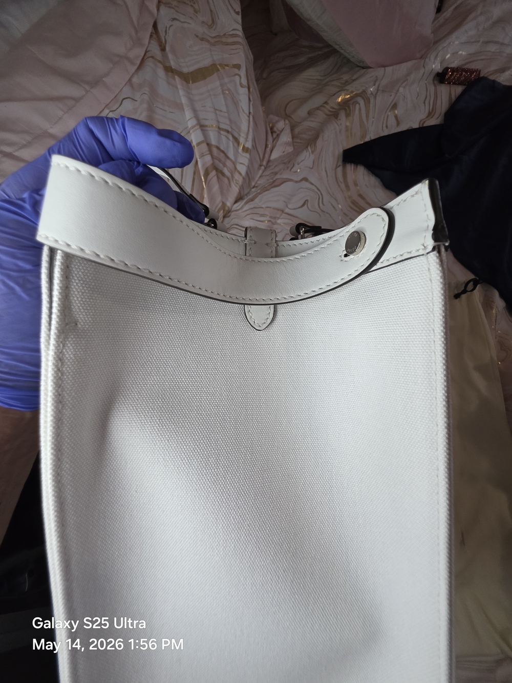 Fendi FF Canvas X-Tote Bag Black White Leather Trim Turn Lock. NWT. MFRP-$3800 - Picture 11 of 16